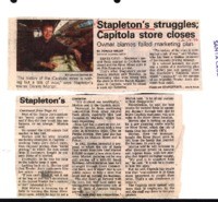Stapleton's struggles; Capitola store closes