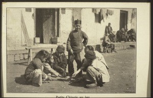 Chinese children playing a game