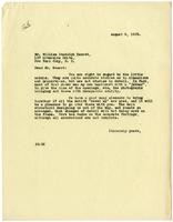 Letter from Julia Morgan to William Randolph Hearst, August 9, 1922