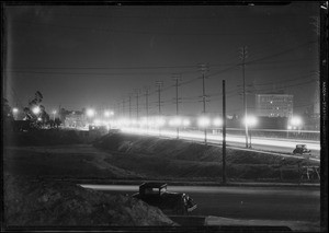 Night shots from 4th Street and Vermont Avenue, Los Angeles, CA, 1931