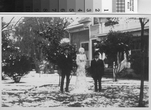 Snow in Turlock, California, circa 1911