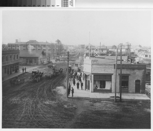 East Main Street looking west in Turlock, California, circa 1909