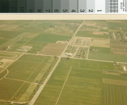 Aerial photograph of Geer Road and Monte Vista intersection in Turlock, California, circa 1969