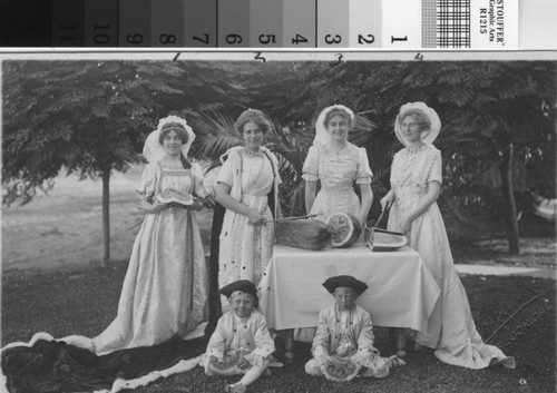 Melon Carnival Queen and her attendants in 1911 Turlock, California