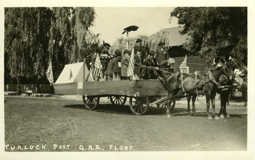 Turlock Post G. A. R. float