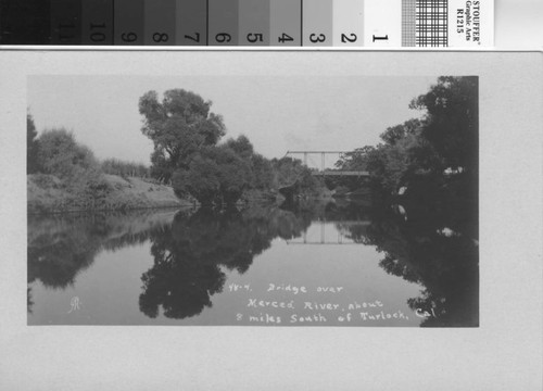 Bridge over Merced River, about 8 miles south of Turlock, California