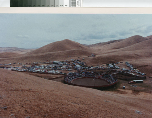 The Pico Dos Padres bullfight arena near Crows Landing, California, April 30, 1989