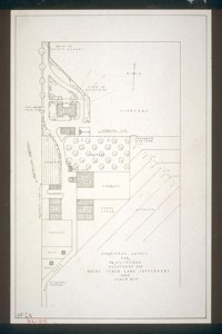 "Farmstead Layout for Mr. D. L. Shuman, Allotment 250, Delhi State Land Settlement, 1920, Scale 32'=1". "