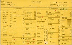 WPA household census for 447 S HOPE, Los Angeles