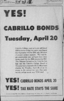 Yes! Cabrillo Bonds Tuesday, April 20
