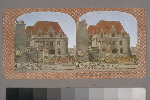 The beautiful Spreckles residence destroyed by fire and earthquake, San Francisco