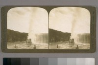 The Solitary Lone Star Geyser, 4 miles from nearest geyser basin, Yellowstone Park, U. S. A