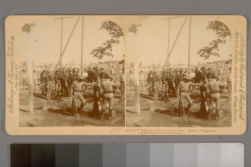 17th U .S. Infantry Arrival on the Luneta--Manila, Philippines