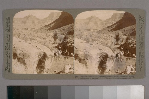 Angel's Gateway and Newberry Terrace from Cottonwood Spring, Grand Canon of Arizona