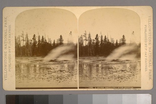 A Geyser immediately after eruption