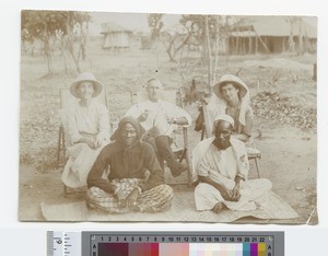Group portrait, including school staff Chiuta, Malawi, ca.1921