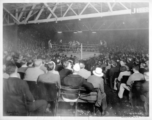 Boxing Match in L Street Boxing Auditorium