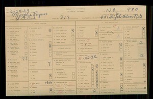 WPA household census for 317 S OLIVE, Los Angeles
