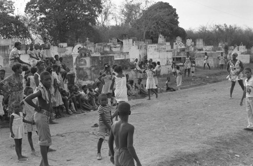Children playing in the cemetery, San Basilio de Palenque, 1977