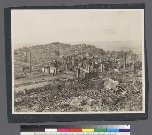 [Cityscape looking northeast from Nob Hill toward Telegraph Hill.]