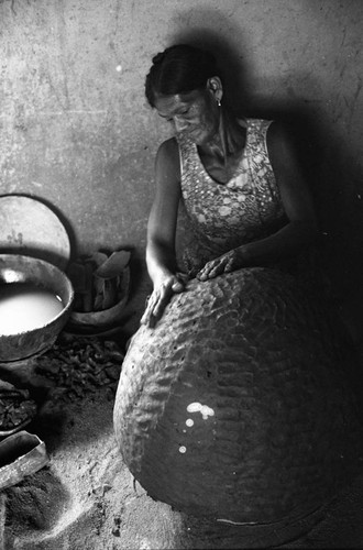 Artisan at work, La Chamba, Colombia, 1975