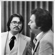 Don Jones, left, president of the Mexican American Political Association, with Henry Mercado, State President of the Mexican-American Correctional Association