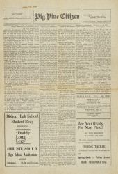 Big Pine Citizen, April 23, 1927