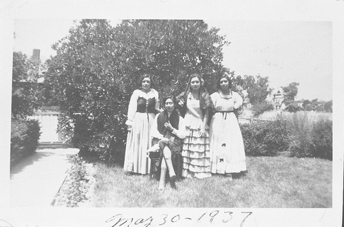 Young Women Dressed for a Costume Party