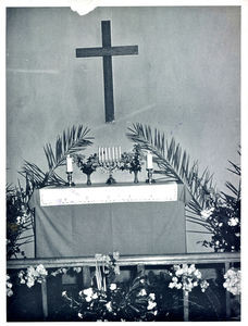 Aden. Church decorated for the celebration. Photo used 1963Aden. Church decorated for the celeb