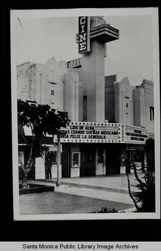 Cine Latino (Originally the El Miro Theater) 1441 Santa Monica Mall (Third Street), Santa Monica, Calif., built 1933 by Steed Bros. with Norman W. Alpaugh, architect