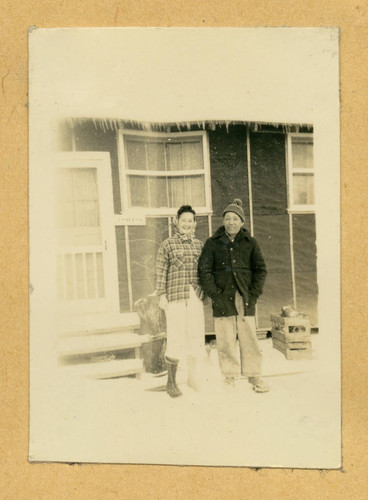 Nisei woman and man at Jerome camp