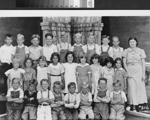 Group portrait of students from Brittan School in Sutter (Calif.)