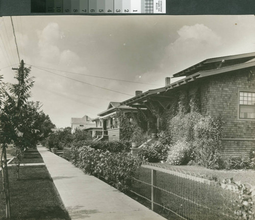 Photograph of the homes on 2nd Street in Yuba City (Calif.)