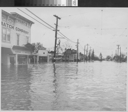 Photograph of Diamond Match Company Yuba City (Calif.) after 1955 flood