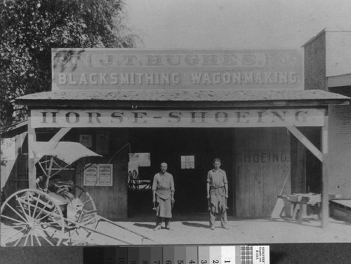 Photograph of J. T. Hughes Blacksmith Shop