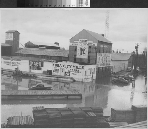 Photograph of Yuba City Mills in Yuba City (Calif.) after 1955 flood