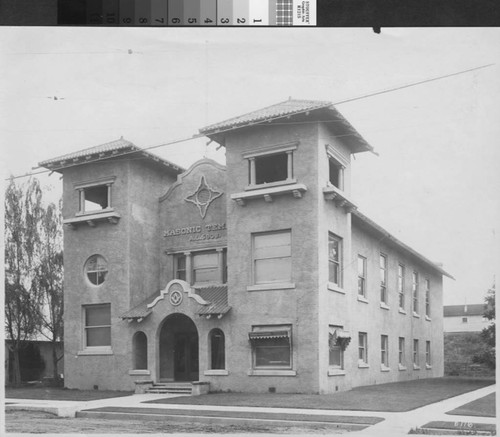 Photograph of the Masonic Temple in Yuba City (Calif.)