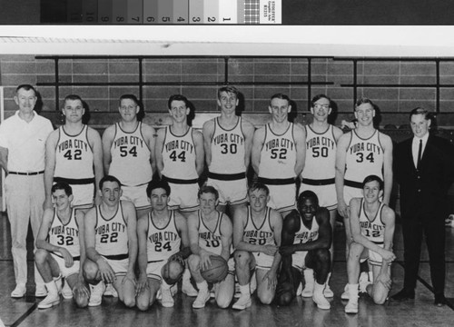 Photograph of Yuba City High School Basketball Team in 1965