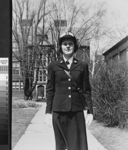 Photograph of Bette Brownlee in her Navy Wave uniform