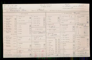 WPA household census for 1925 PONTIUS, Los Angeles