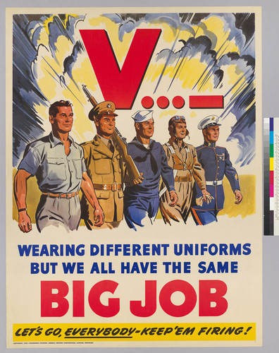 V... __ wearing different uniforms but we all have the same : big job : let's keep 'em firing!