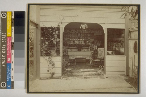 [Photograph gallery at residence of Isaiah West Taber. Photograph by Isaiah West Taber.]