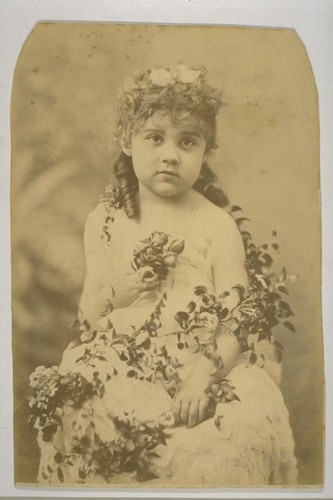 [Portrait of Louise Taber as child. Photograph by Isaiah West Taber. Removed from mount.]