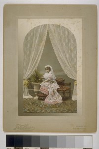 [Portrait of Louise Taber as child. Photograph by Isaiah West Taber. Hand-colored.]