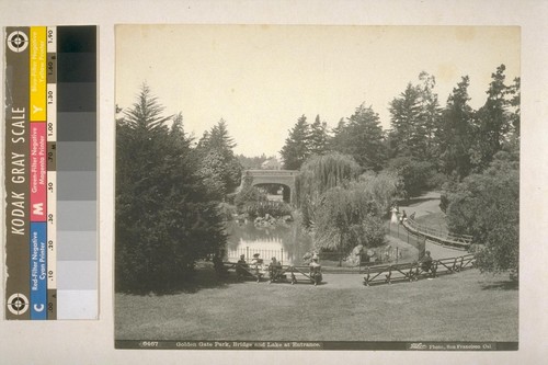 Golden Gate Park, [San Francisco, California] Bridge and Lake at Entrance