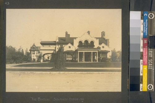 "The Bivouac"--Southern exposure. [Wilshire Boulevard, Los Angeles.]