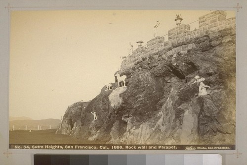 No. 54 - Sutro Heights, San Francisco, Cal., 1886, Rock wall and Parapet