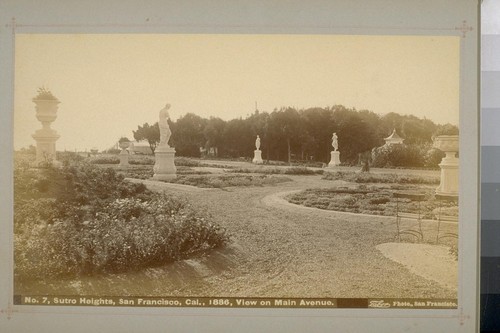 No. 7 - Sutro Heights, San Francisco, Cal., 1886, View on Main Avenue