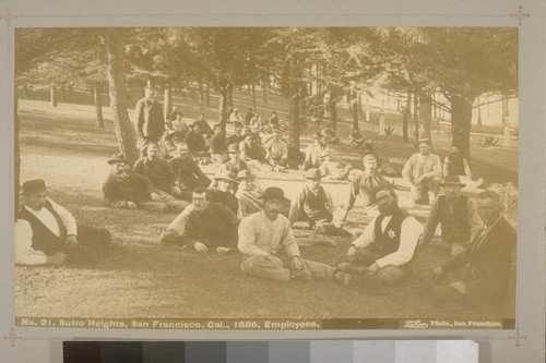 No. 21 - Sutro Heights, San Francisco, Cal., 1886, Employees