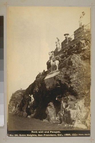 No. 36 - Rock wall and Parapet - Sutro Heights, San Francisco, Cal., 1886